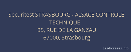 Securitest STRASBOURG - ALSACE CONTROLE TECHNIQUE