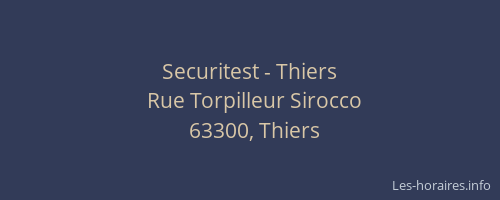 Securitest - Thiers