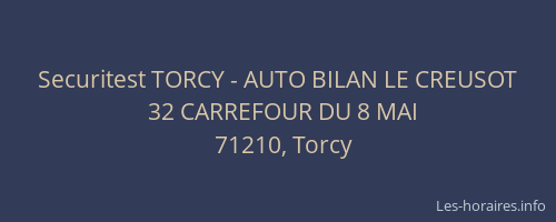 Securitest TORCY - AUTO BILAN LE CREUSOT