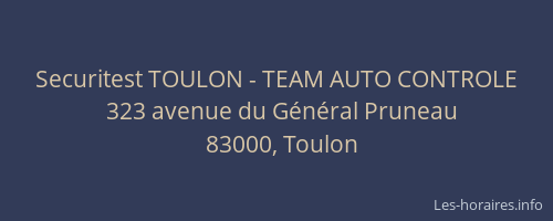 Securitest TOULON - TEAM AUTO CONTROLE