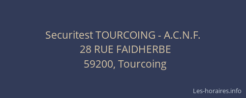 Securitest TOURCOING - A.C.N.F.