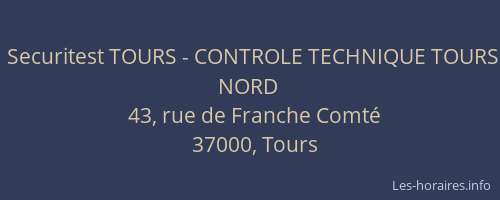 Securitest TOURS - CONTROLE TECHNIQUE TOURS NORD