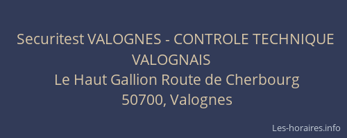 Securitest VALOGNES - CONTROLE TECHNIQUE VALOGNAIS