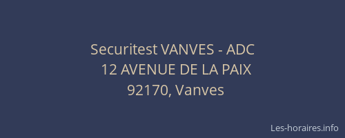 Securitest VANVES - ADC