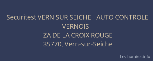 Securitest VERN SUR SEICHE - AUTO CONTROLE VERNOIS