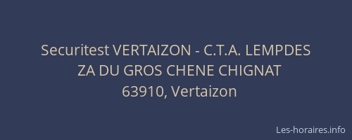 Securitest VERTAIZON - C.T.A. LEMPDES
