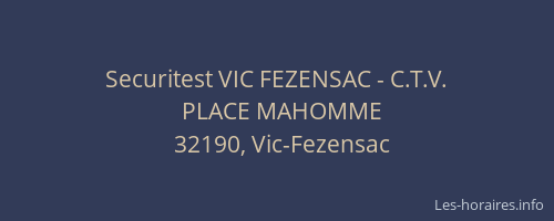 Securitest VIC FEZENSAC - C.T.V.