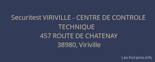 Securitest VIRIVILLE - CENTRE DE CONTROLE TECHNIQUE
