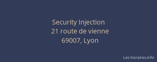 Security Injection