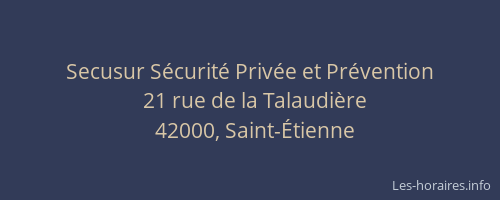 Secusur Sécurité Privée et Prévention