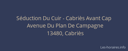 Séduction Du Cuir - Cabriès Avant Cap