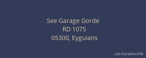 See Garage Gorde