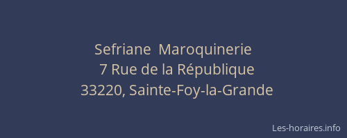 Sefriane  Maroquinerie