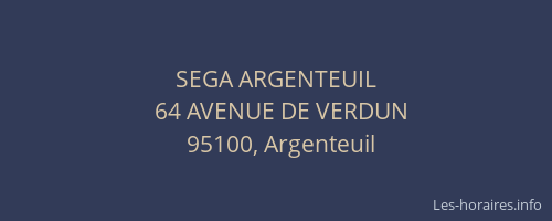 SEGA ARGENTEUIL