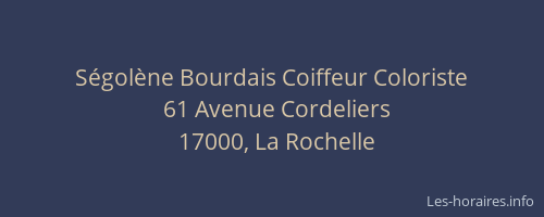 Ségolène Bourdais Coiffeur Coloriste