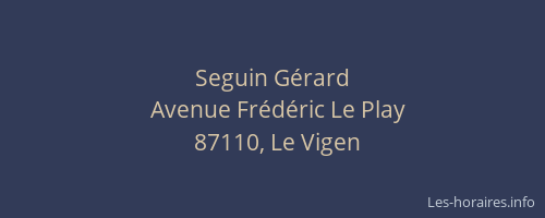 Seguin G&eacute;rard