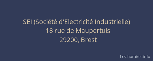 SEI (Société d'Electricité Industrielle)