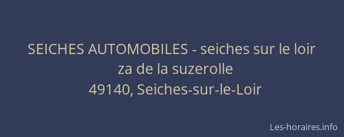 SEICHES AUTOMOBILES - seiches sur le loir