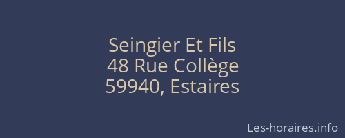 Seingier Et Fils