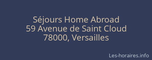Séjours Home Abroad