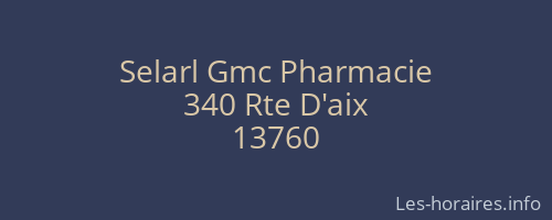 Selarl Gmc Pharmacie