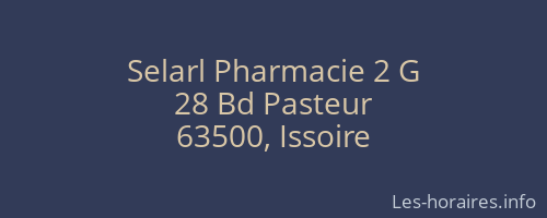 Selarl Pharmacie 2 G