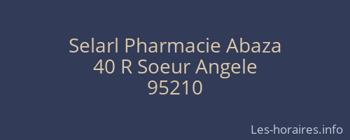 Selarl Pharmacie Abaza