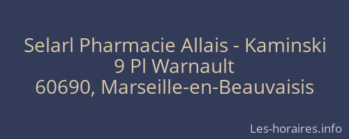 Selarl Pharmacie Allais - Kaminski