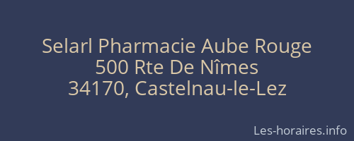 Selarl Pharmacie Aube Rouge