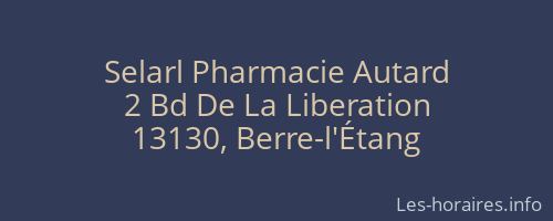 Selarl Pharmacie Autard