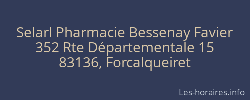 Selarl Pharmacie Bessenay Favier