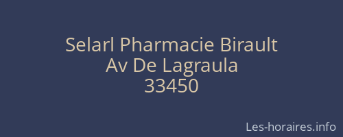 Selarl Pharmacie Birault