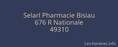 Selarl Pharmacie Bisiau