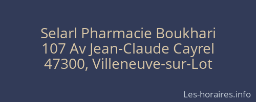 Selarl Pharmacie Boukhari