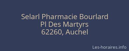 Selarl Pharmacie Bourlard