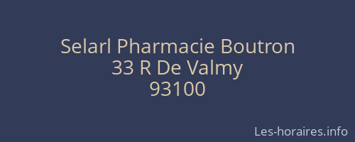 Selarl Pharmacie Boutron