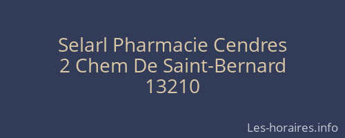 Selarl Pharmacie Cendres