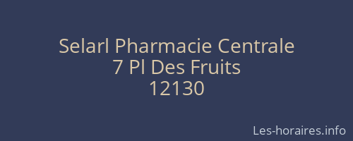 Selarl Pharmacie Centrale