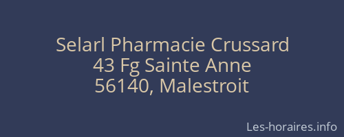 Selarl Pharmacie Crussard