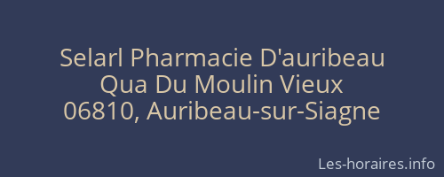 Selarl Pharmacie D'auribeau