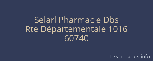 Selarl Pharmacie Dbs