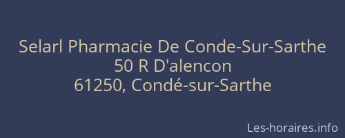Selarl Pharmacie De Conde-Sur-Sarthe