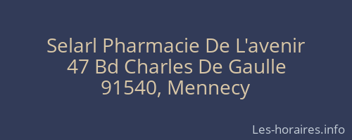 Selarl Pharmacie De L'avenir