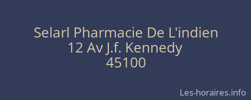 Selarl Pharmacie De L'indien