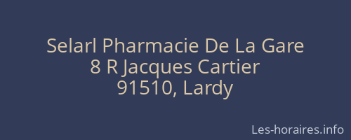Selarl Pharmacie De La Gare