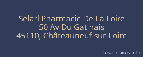 Selarl Pharmacie De La Loire