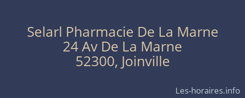 Selarl Pharmacie De La Marne
