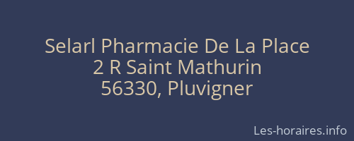 Selarl Pharmacie De La Place