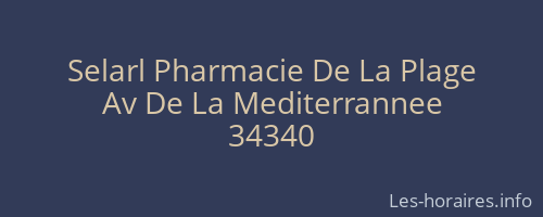 Selarl Pharmacie De La Plage