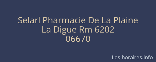 Selarl Pharmacie De La Plaine